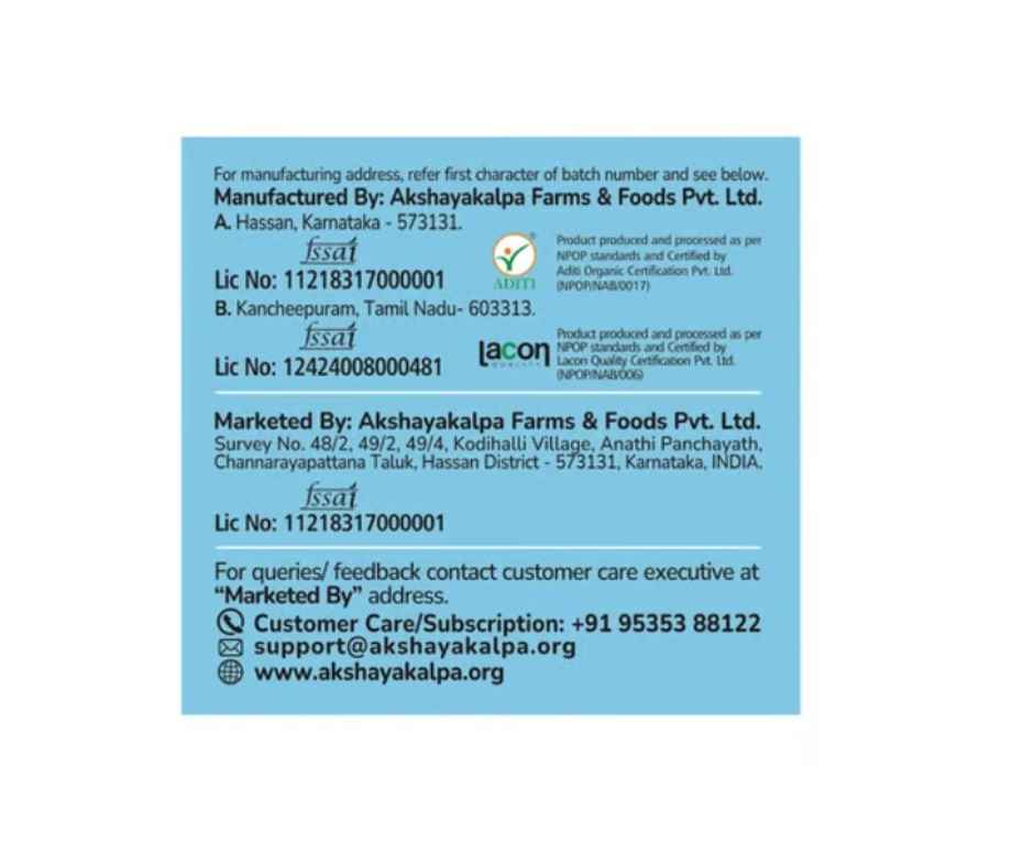 Akshayakalpa Amrutha - A2 Farm Organic Cow Fresh Milk | Pouch