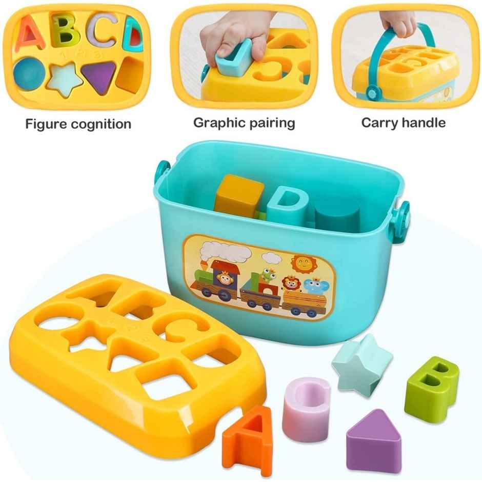 Fablue First Block Shape And Abcd Shape Sorter Toy For Kids - Learning And Educational Toy