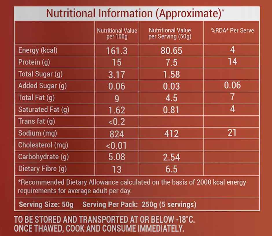 Blue Tribe Foods Plant Based Kebab 100% Vegetarian