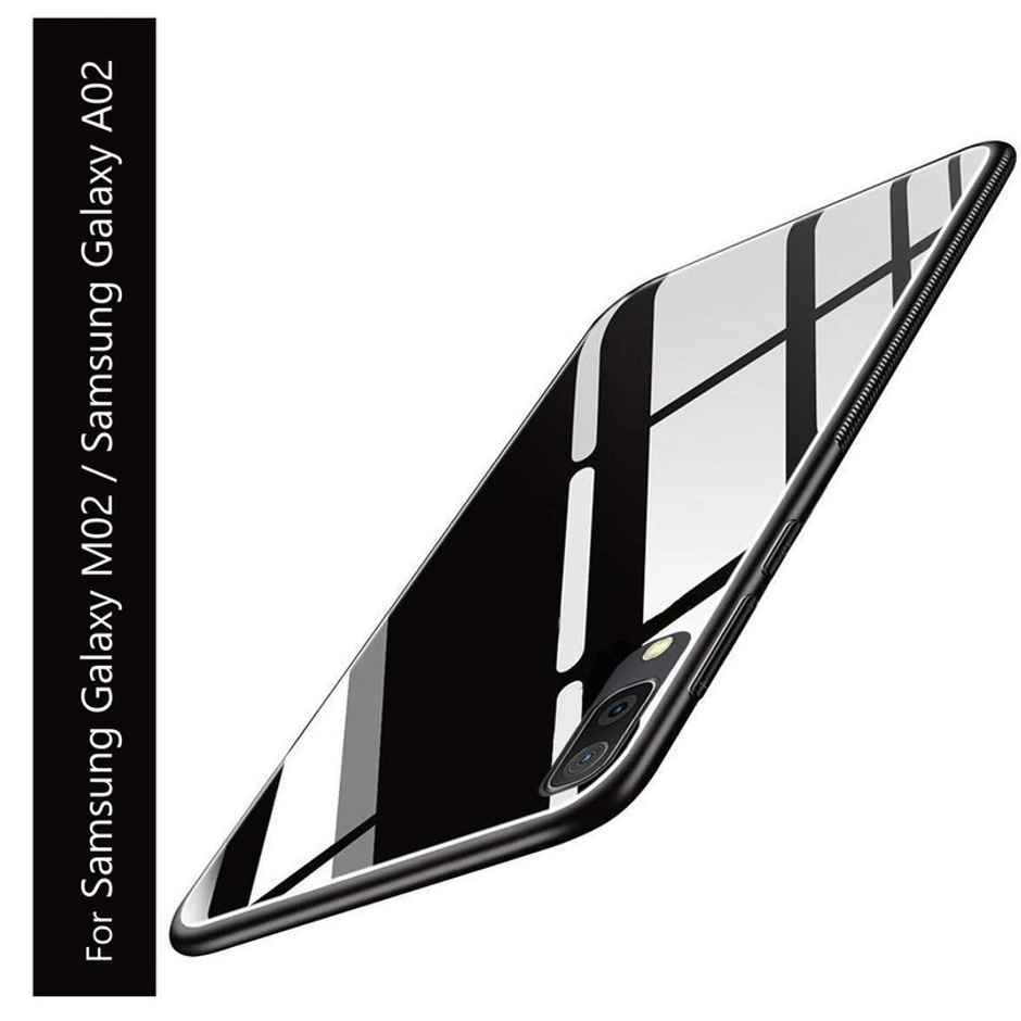 Kwine Case Samsung Galaxy M02 / Samsung Galaxy A02 Back Cover - Glass Case