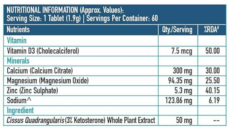 Healthkart HK Vitals Calcium + Magnesium + Zinc Tablet