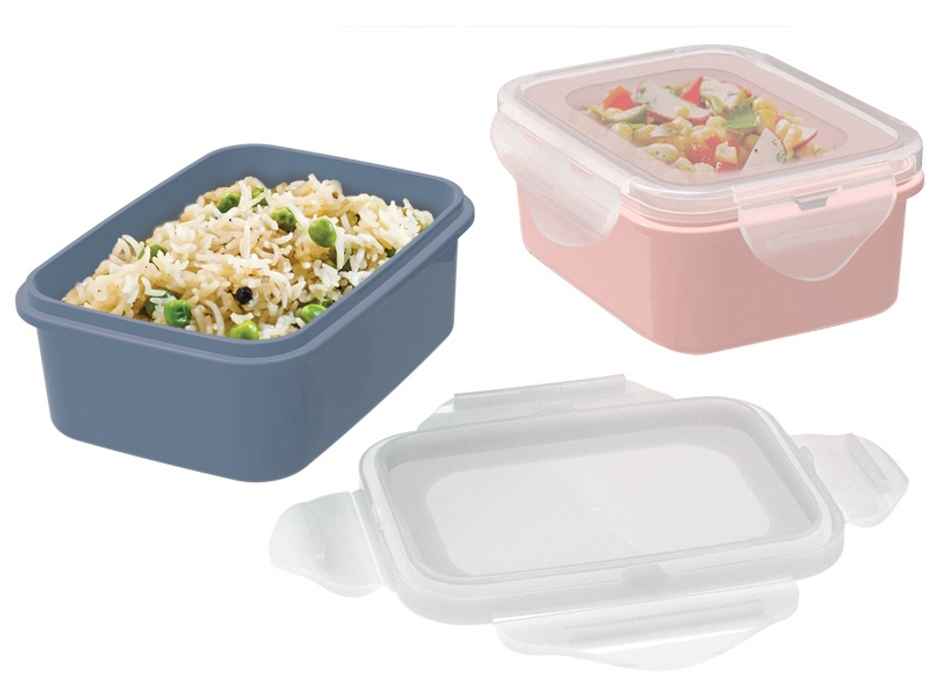 All Time Lock & Safe Storage Container Set Of 2, (500 ml X 2) (Colour May Vary)