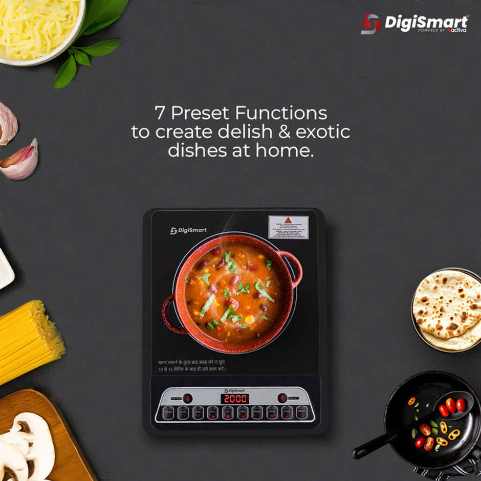 Digismart Mark-1 Induction Cooktop (2000 Watts) with Indian Menu Option