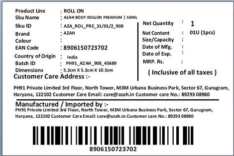 Azah Fresh Start Premium 6.5% Aha Underarm Roll-On