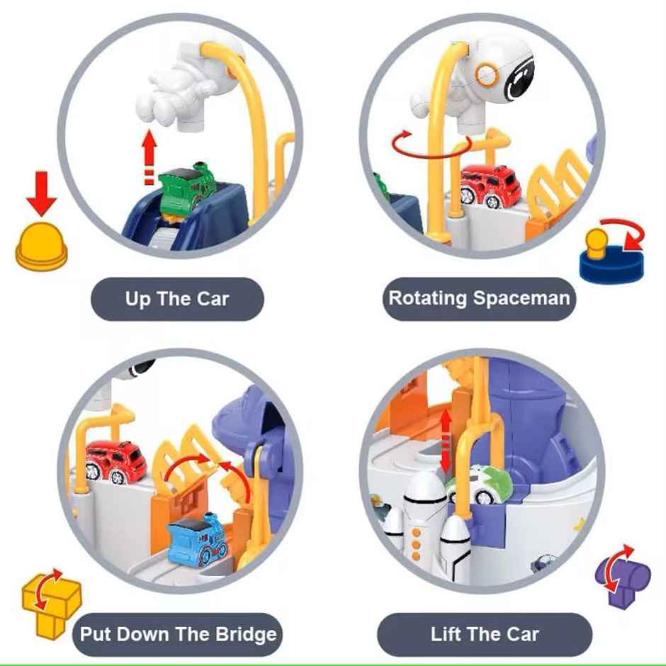 Toyshine Space Orbit Challenge Adventure Cars Track Toys For 3+ Year Old Boys Girls