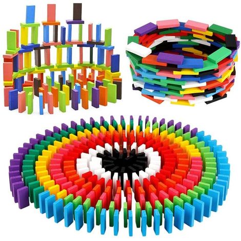 Fablue 100 Pcs Colorful Domino Block Set for Kids - Learning and Educational Toy for Kids 