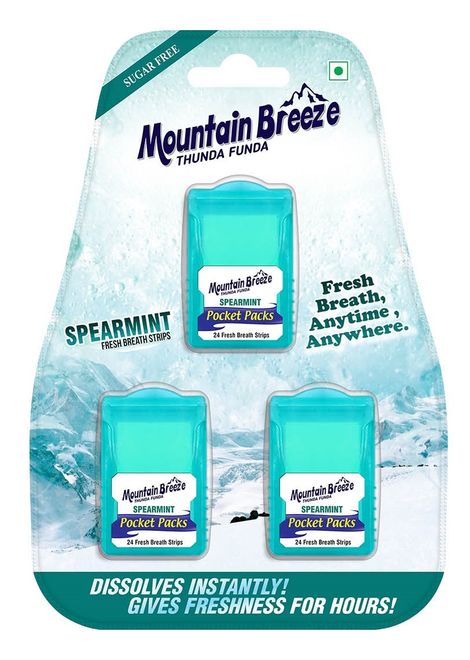 MOUNTAIN BREEZE Sugar Free Strip | Spearmint