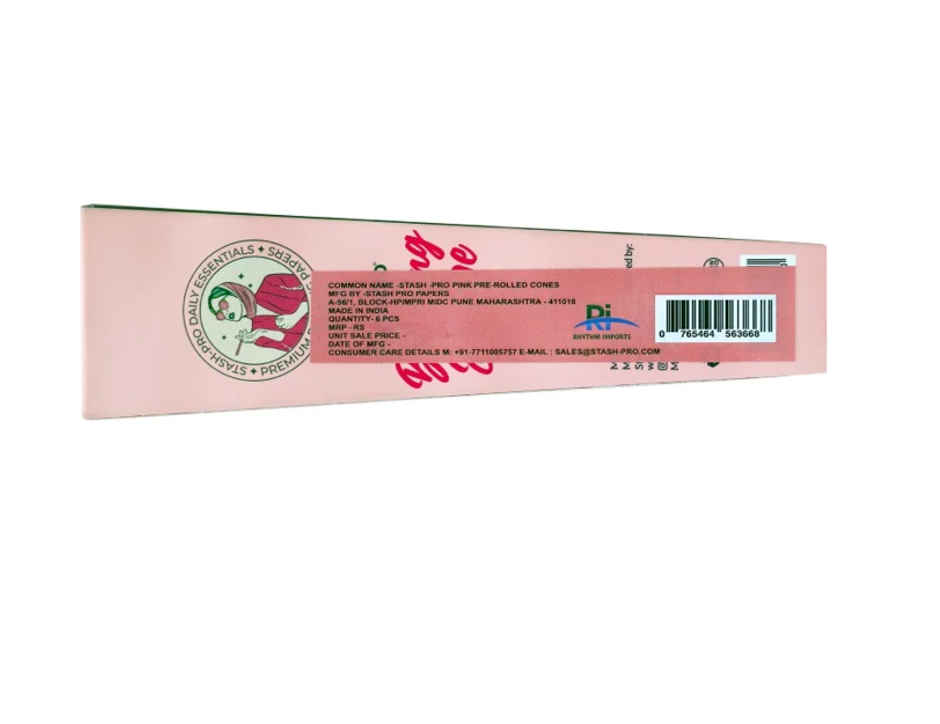 Stash-Pro Burning Desire Pink Cone Rolling Paper By Stash Pro(Pack)