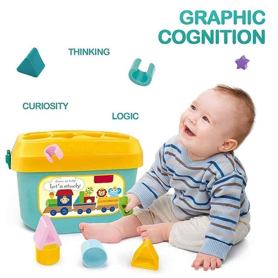 Fablue First Block Shape And Abcd Shape Sorter Toy For Kids - Learning And Educational Toy