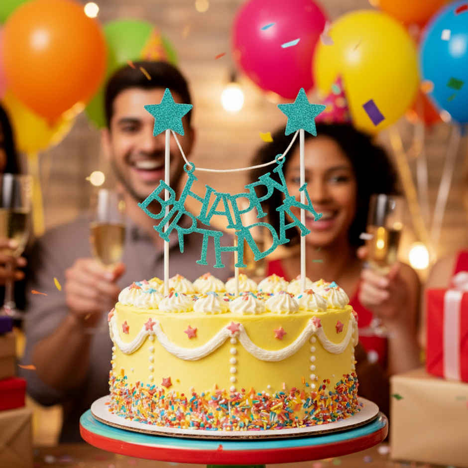 Happy Birthday Cake Topper | Cake Decor Accessory | Propcon