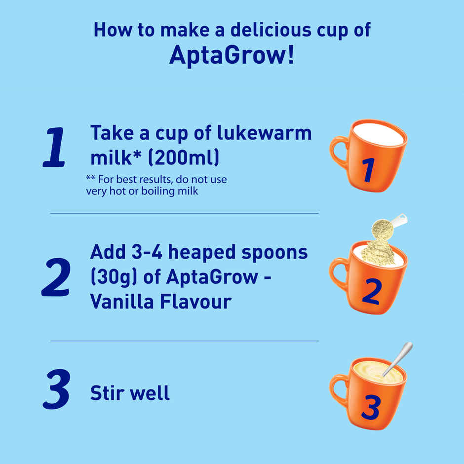 Aptagrow Health And Nutrition Drink Powder For Kid’s Growth Vanilla