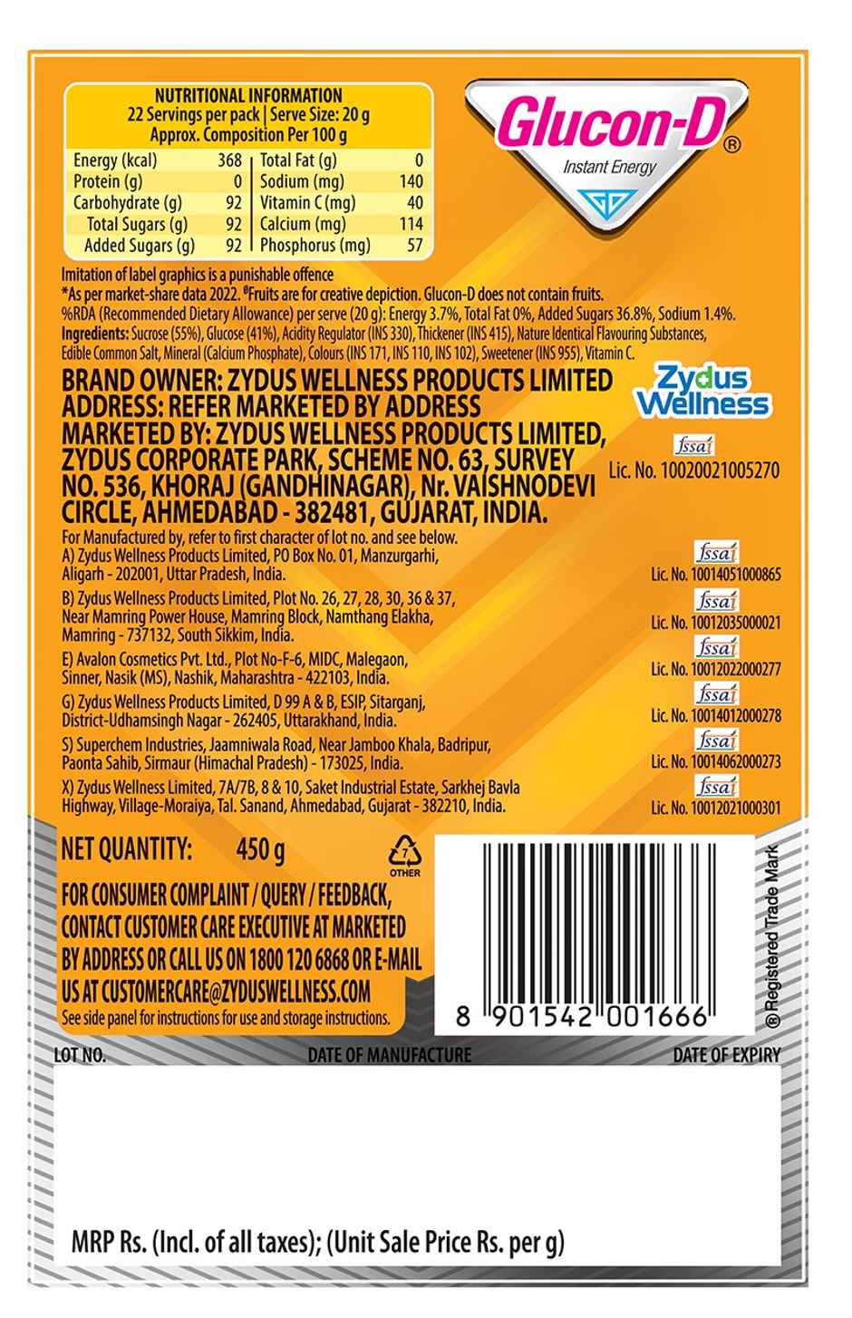 Glucon-D Mango Blast Glucose Powder