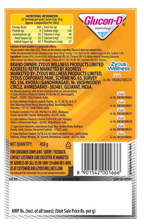 Glucon-D Mango Blast Glucose Powder