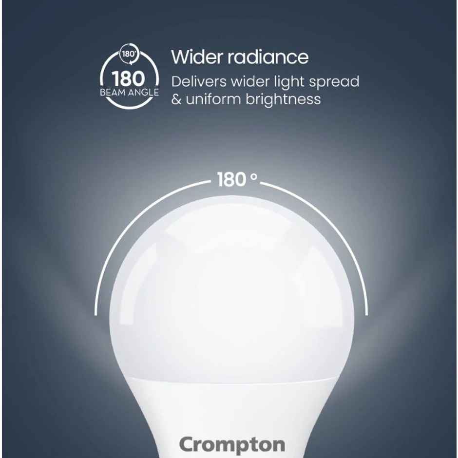 Crompton Dyna Ray 20 Watt Round Led Bulb For Home & Office Cool Day Light 6500K | B22 Base Holder