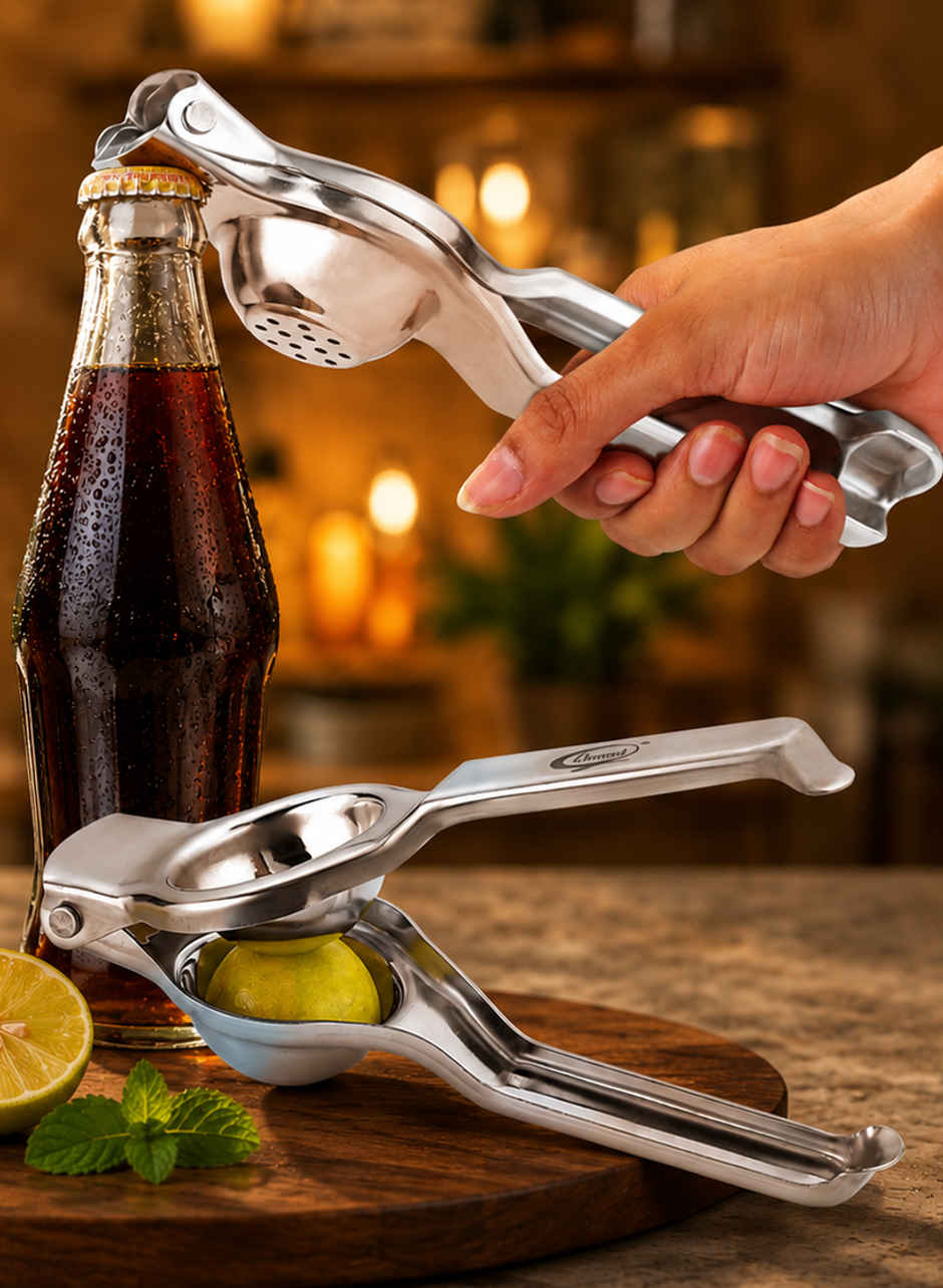 Everest Stainless Steel Lemon Squeezer with Opener