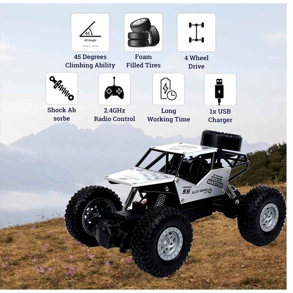 Fablue Rock Crawler Remote Control Car For Kids | Rechargeable | Off Road Car Toy For Kids