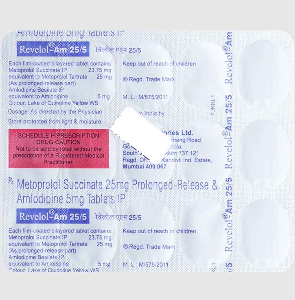 Revelol-AM 25/5mg Tablet PR