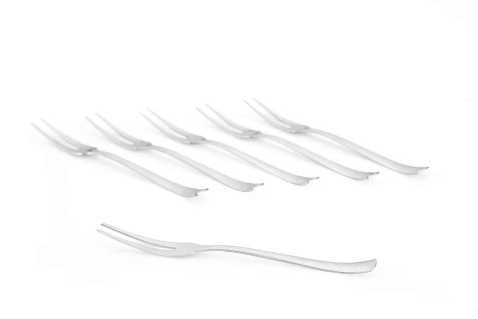 Everest Sleek Stainless Steel Fruit Fork Set of 6 Pcs