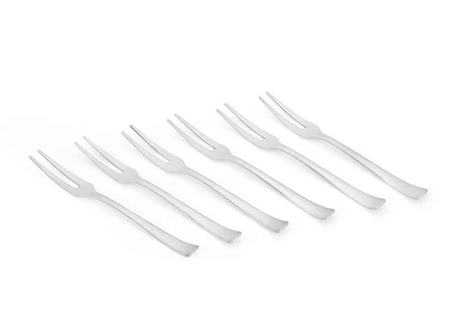 Everest Sleek Stainless Steel Fruit Fork Set of 6 Pcs