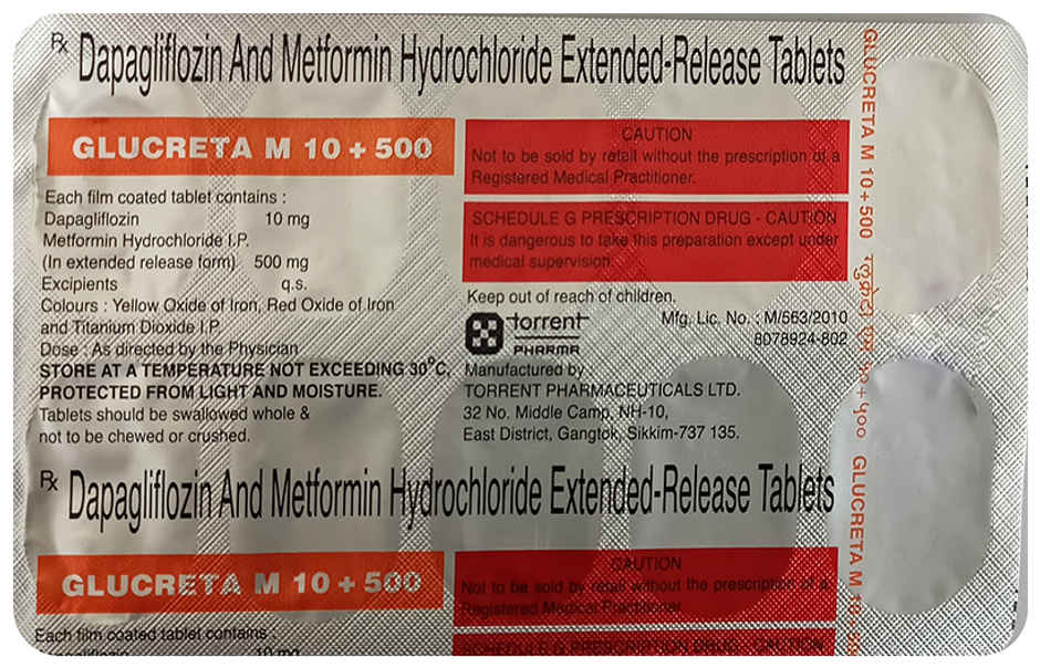 Glucreta M 10+500 Tablet ER