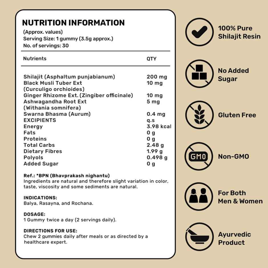 What's Up Wellness Shilajit Gummies | Gold Dust