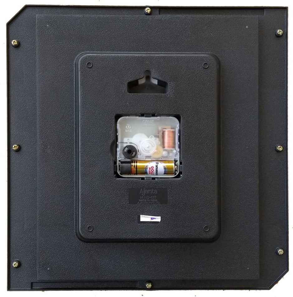 Ajanta Analog 27 cm x 26 cm Wall Clock | White | With Glass | Standard