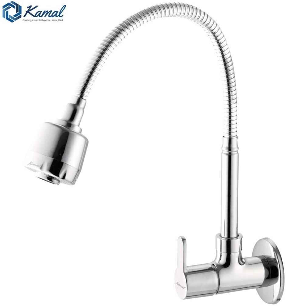 Kamal Sink Spray Fusion Wall Mounted | Heavy Brass Body & Ss 304 Spout 360 Degree Dual Flow | Pow