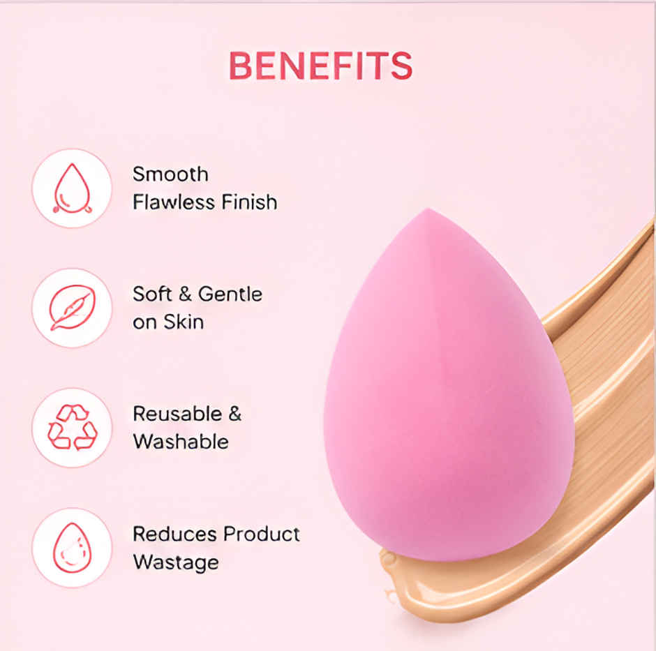 Bronson Professional Beauty Blender Sponge With Holder Case For Liquid, Cream, Powder Mix Color