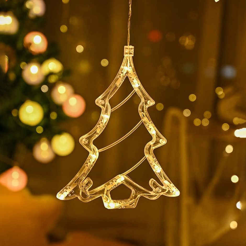Lexton Window Curtain LED Rice String Lights 5 Star 2 Bell 1 Christmas Deerlight Pack of 1