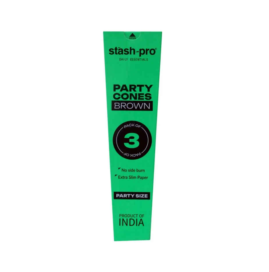 Stash-Pro Brown Party Cone Rolling Paper