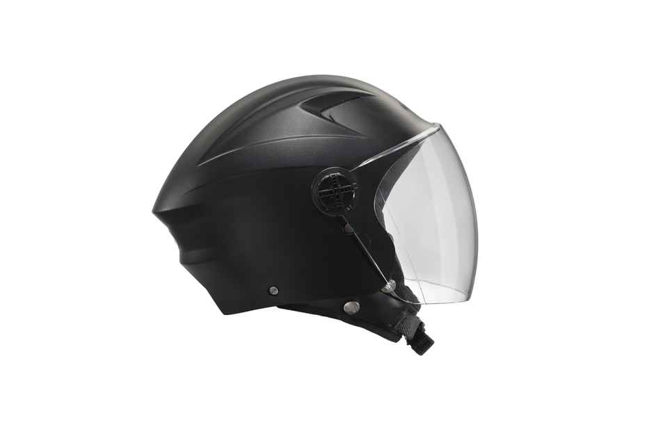 Studds Ray Isi Certified Open Face Motorcycle Helmet For Men And Women With Visor (Black - M)