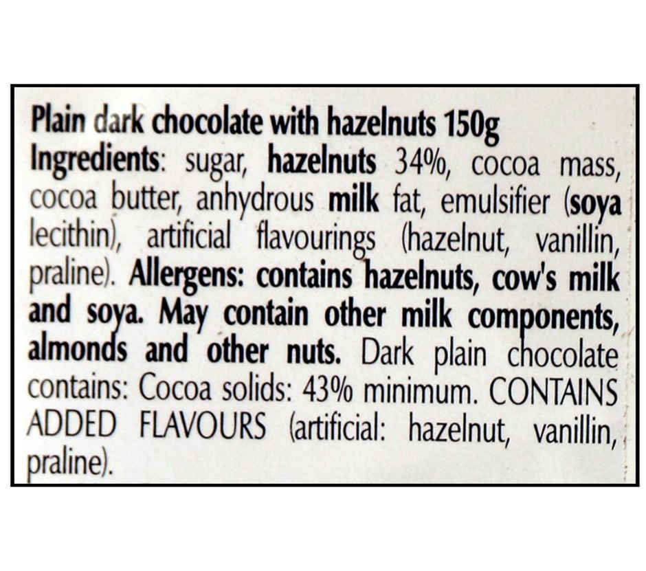 Lindt Les Grandes - 34% Hazelnut Dark Chocolate