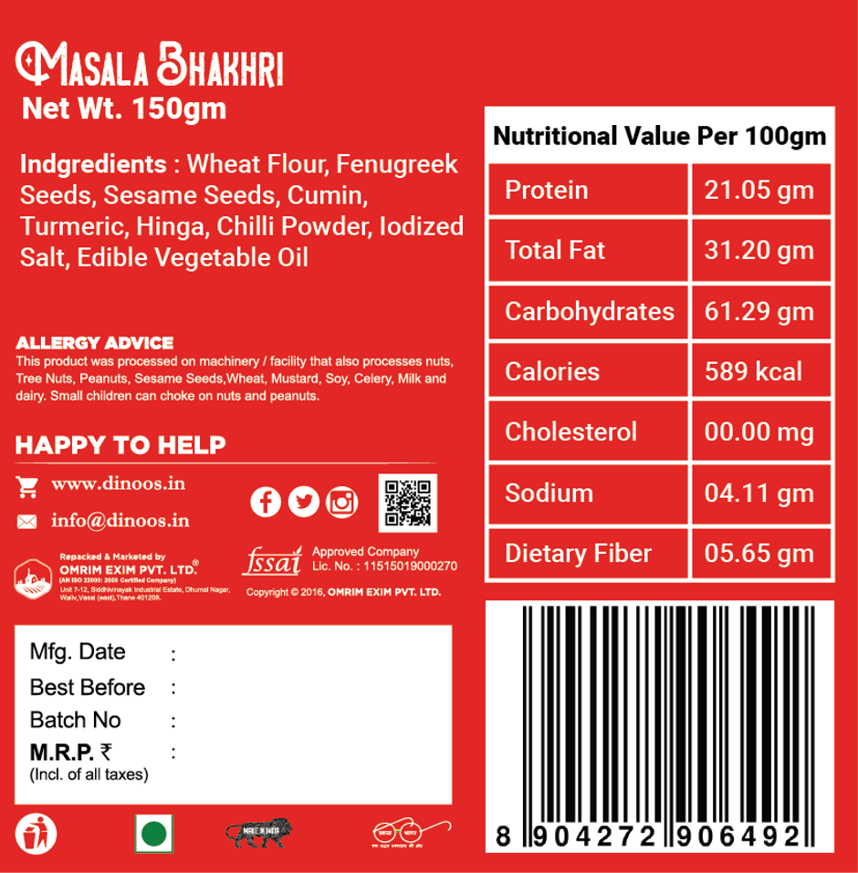 Namaskaram Masala Bhakhri