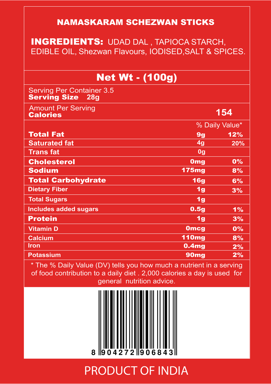 Namaskaram Schezwan Sticks