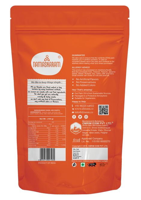 Namaskaram Chana Jor - Chapta