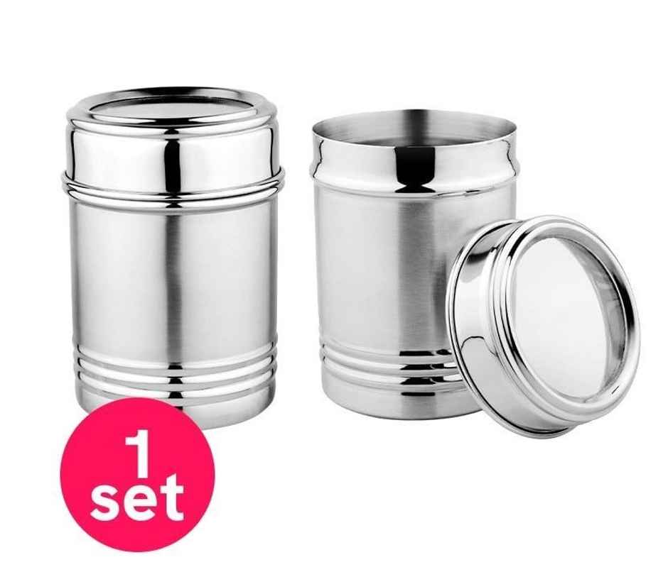 Vinayak Stainless Steel Stainless Steel Jar Set (2 Units)