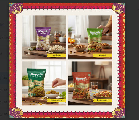 Happilo Celebration Premium Gift Box | Dry Fruit Robbin Potli