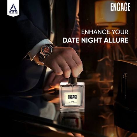 Engage Yin Perfume for Men, Spicy & Woody Fragrance, Free Tester with pack