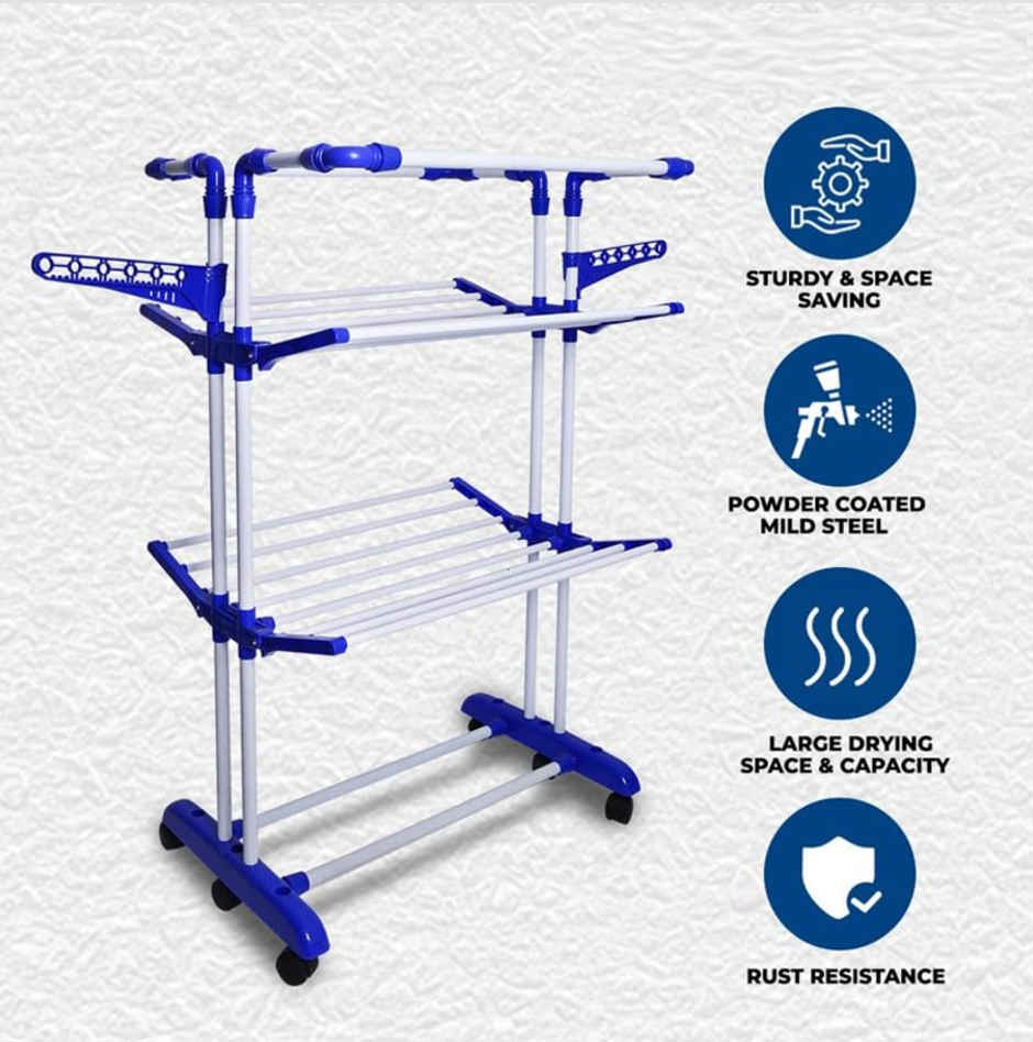 Peng Essentials Superload Cloth Drying Stand - Pre-Assembled, Spacious Drying Area