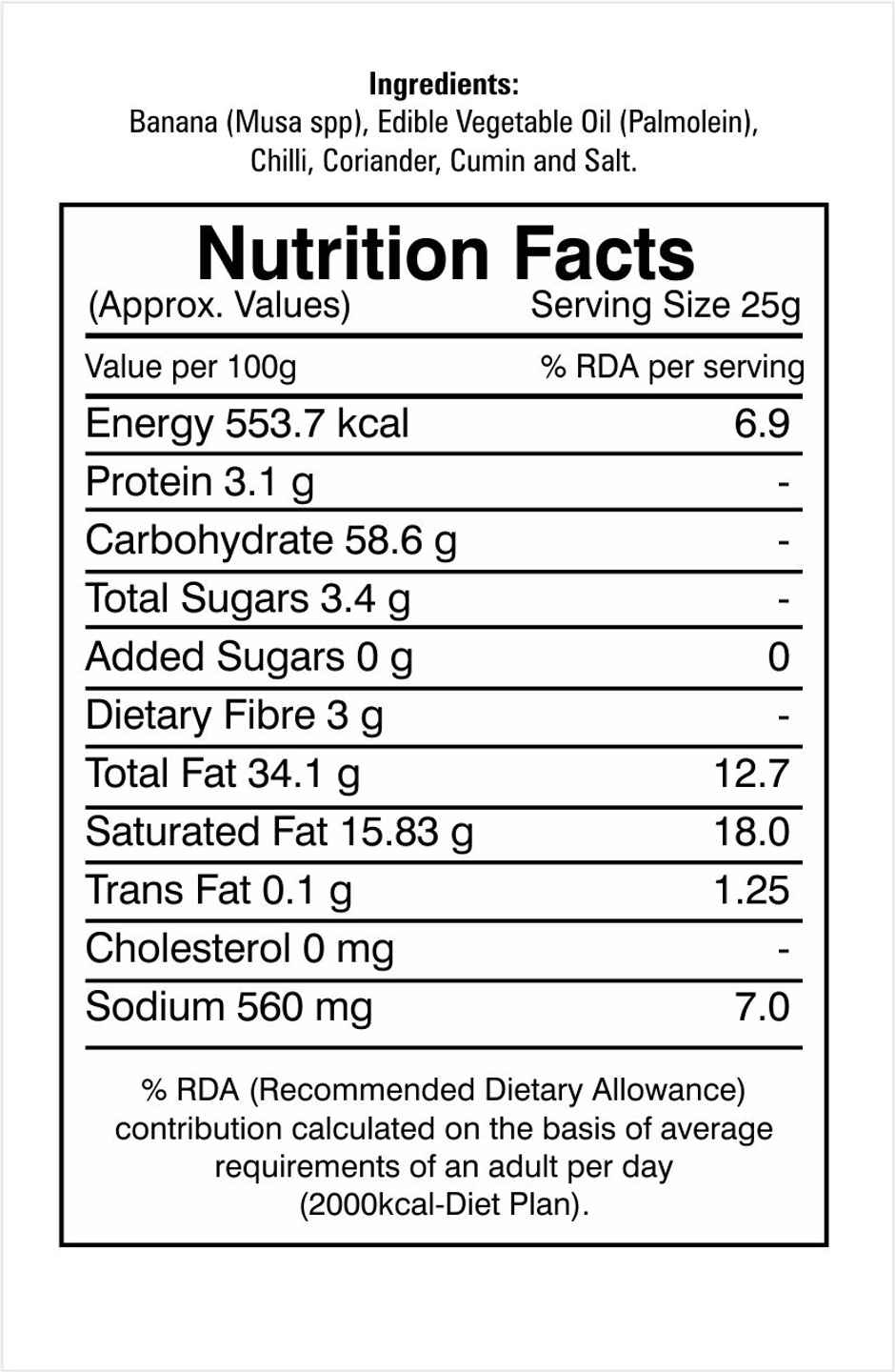 Modern Kitchens Banana Chips Spicy | Crispy & Tangy