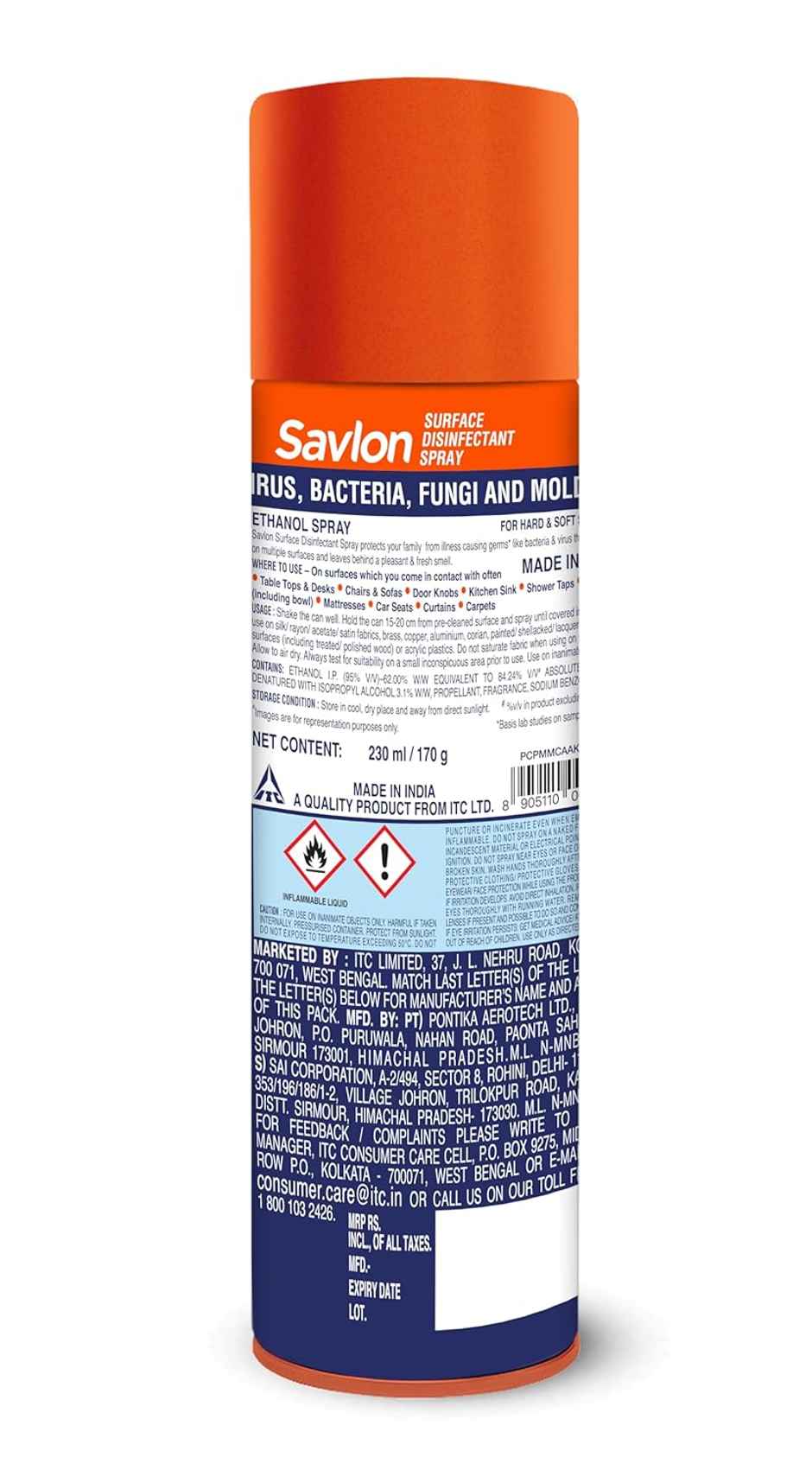 Savlon Surface Disinfectant Sanitizer Spray