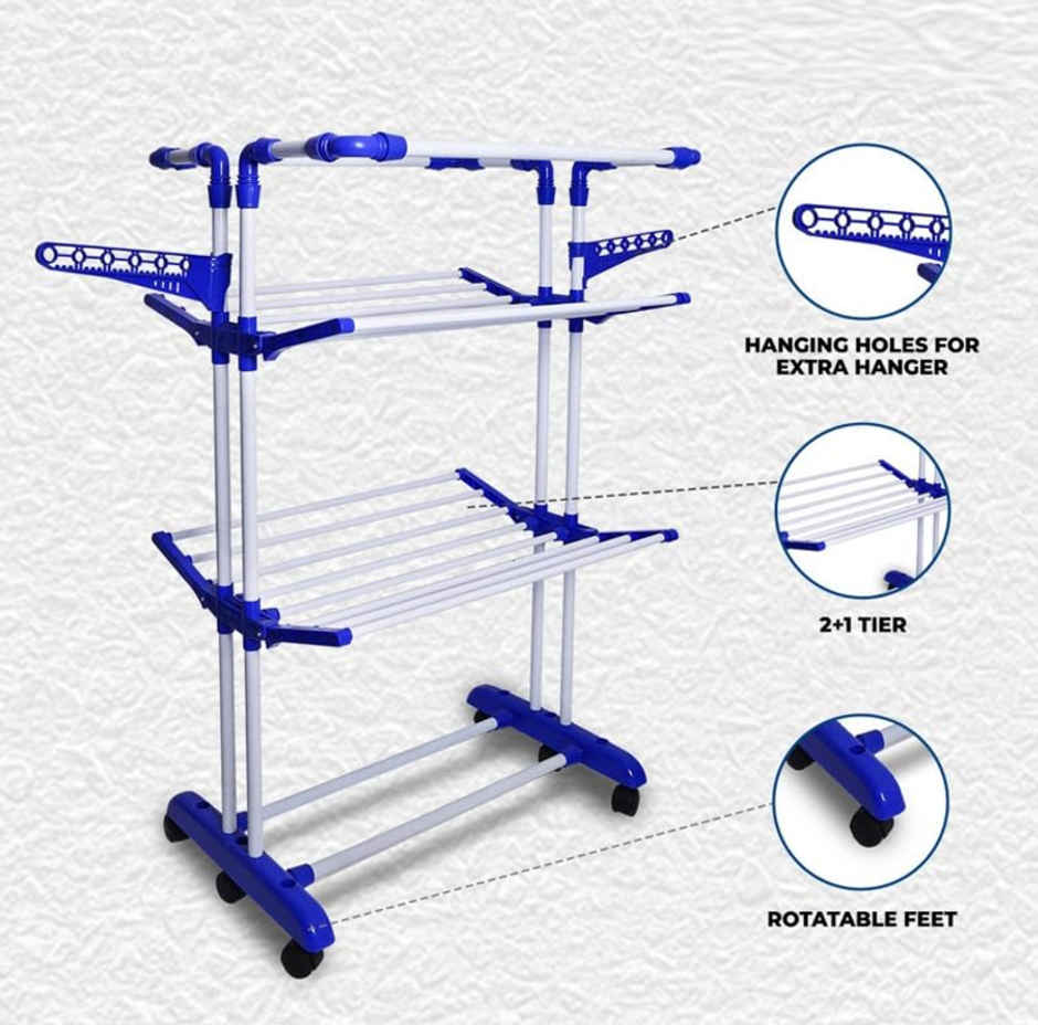 Peng Essentials Superload Cloth Drying Stand - Pre-Assembled, Spacious Drying Area