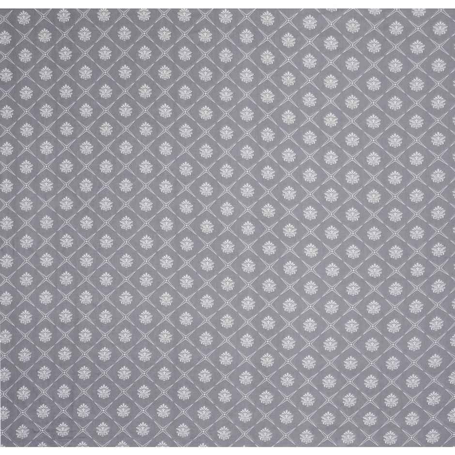 Florida Elastic Fitted Double Bed Cotton Bedsheet with 2 Pillow Cover | 240x275 cm Grey