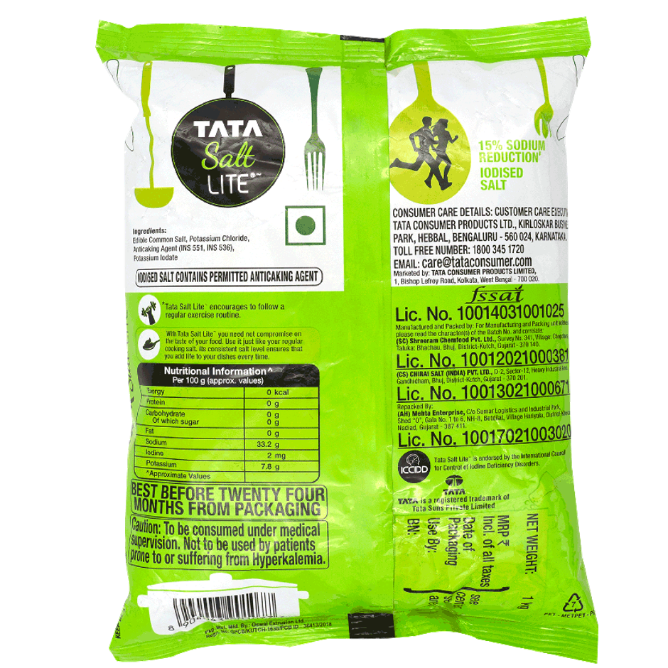 Tata Salt Lite | 15% Low Sodium Iodized Salt Combo