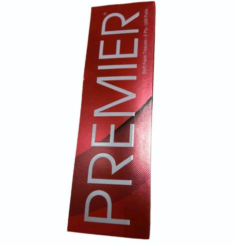 Premier Face Tissue Box 100 pulls | 2 ply - Pack of 1