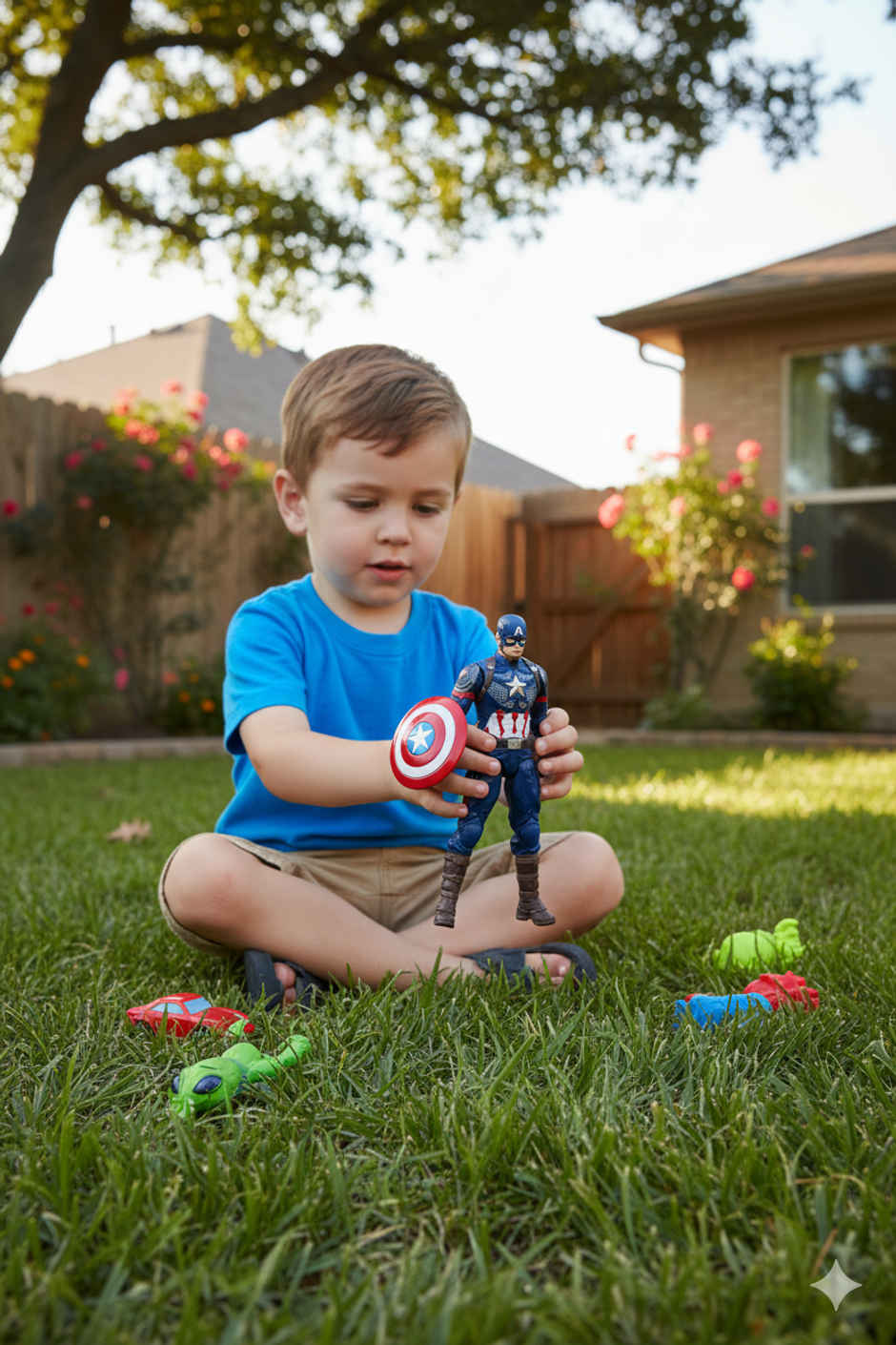 Striders Licensed Mini Captain America Figure Toy | 4 inch