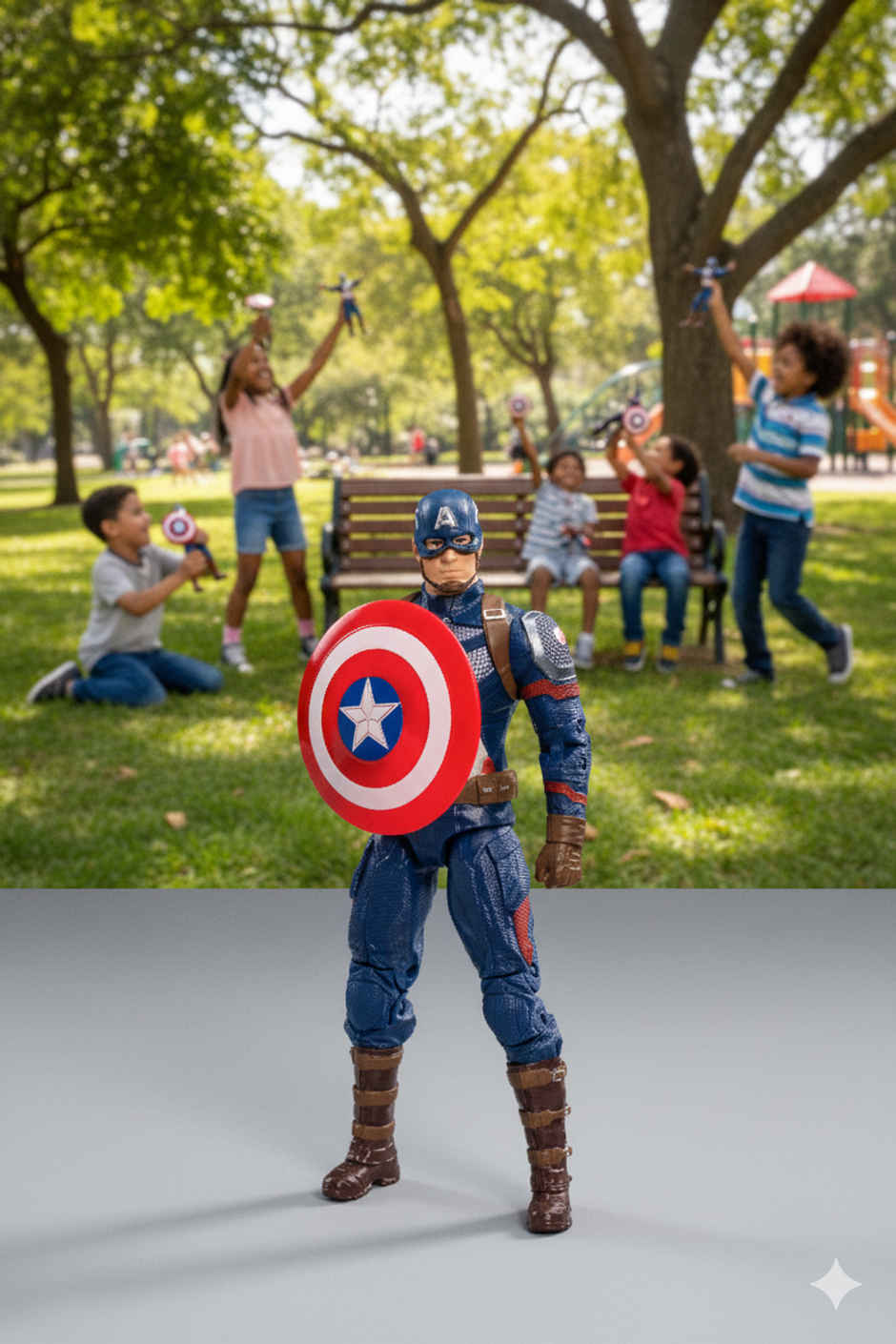 Captain America Superhero Action Figure Premium Build for Kids & Collectors - 7 inch