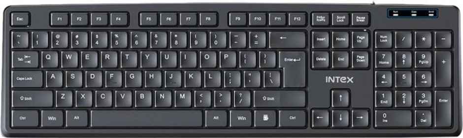 Intex IT-KB333/Corona G Wired USB Multi-device Keyboard (Black)