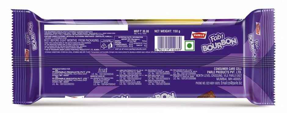 Parle Fab Bourbon | Cream Biscuit Snack