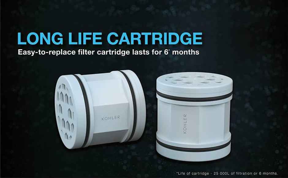 Kohler Rain Duet Water Filter Cartridge Water Purifier | Use in Rain Duet Filter Shower Head